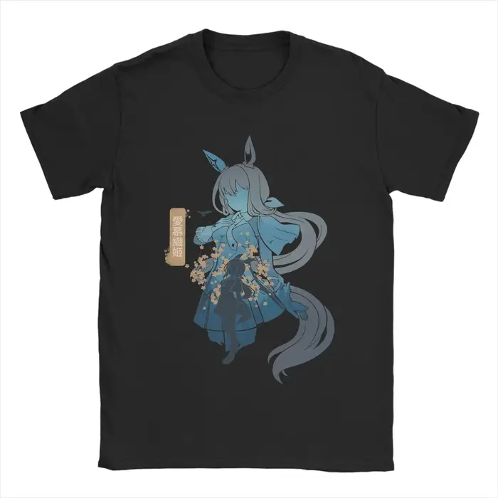 Admire Vega Uma Musume Anime T-Shirt pour hommes, Vintage, en coton, col rond, manches courtes, vête
