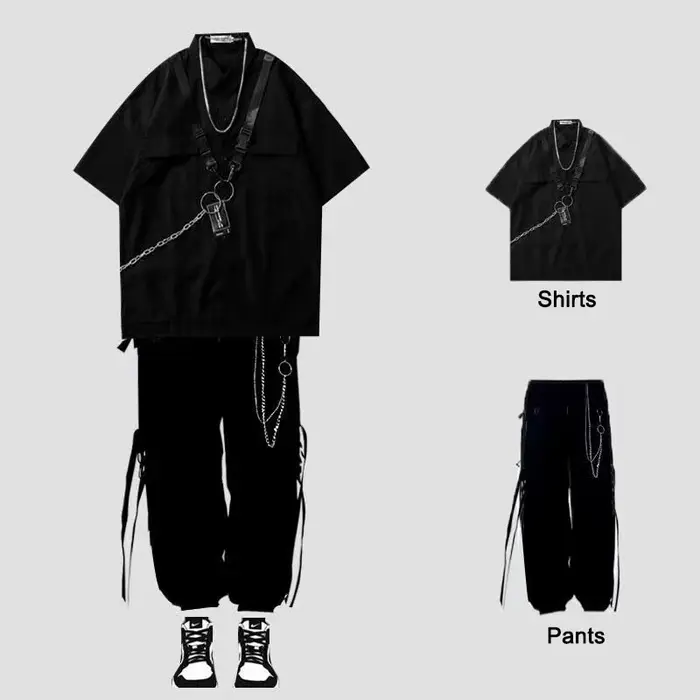 FlaNS Techwear-Chemise à Manches Courtes pour Homme