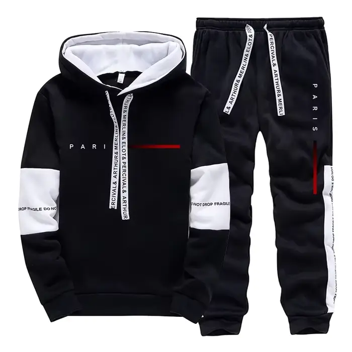 Ensemble homme : Sweat à capuche et pantalon de jogging – Style Parisien
