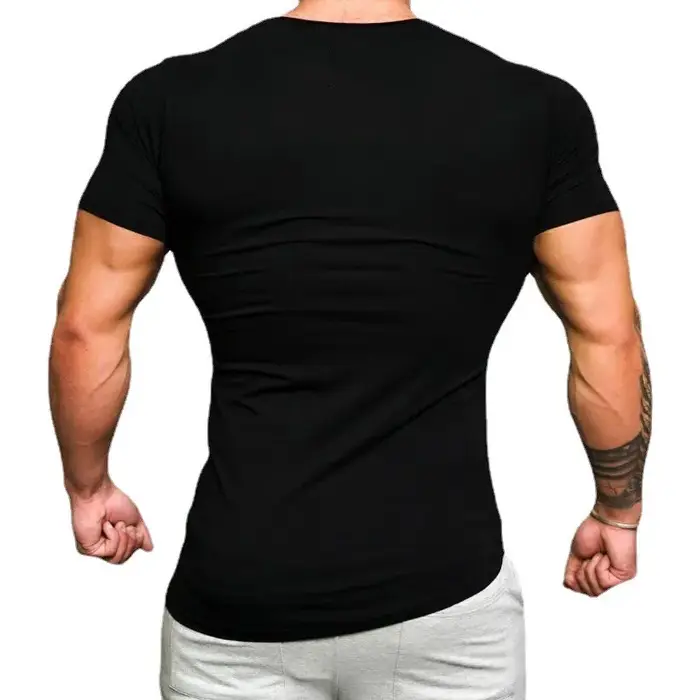 Chemise ajustée à manches courtes à imprimé croisé personnalisé pour hommes
