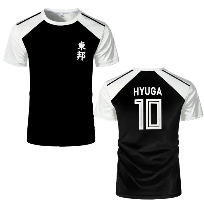 Capitaine Tsubasa Anime Tshirt Hyuga Animation Cosplay à manches courtes 3D Imprimé Football Jersey 