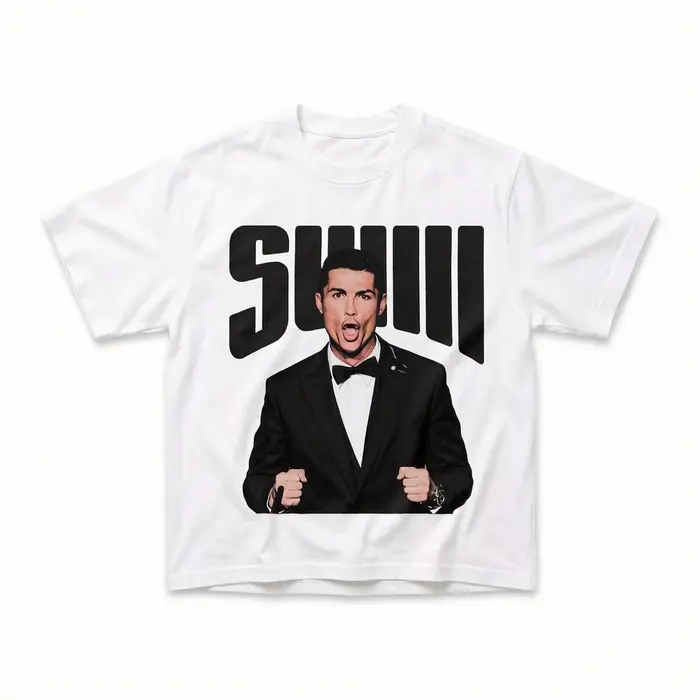 T-shirt streetwear Cristiano Ronaldo, thème football, unisexe, coton doux et respirant, manches cour