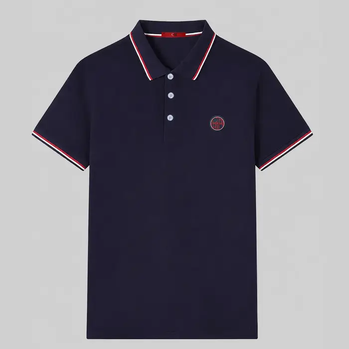 T-shirt décontracté pour homme CH, couleur unie, manches courtes, style streetwear d'été, basique, c