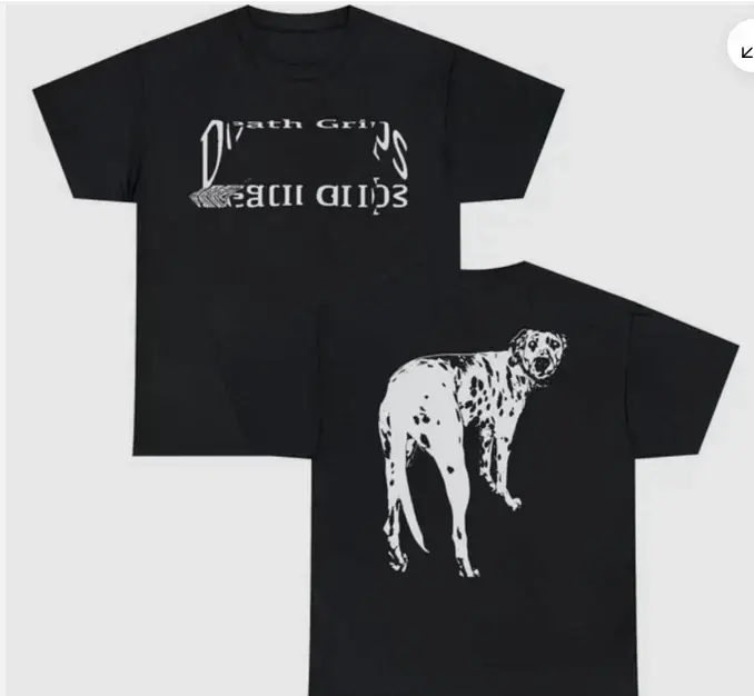 Super ! DEATH GRIPS T-shirt noir Dalmatian