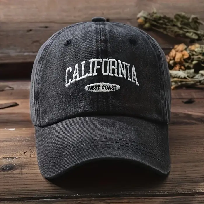 Casquette de Baseball Vintage avec lettrage de la côte ouest de californie