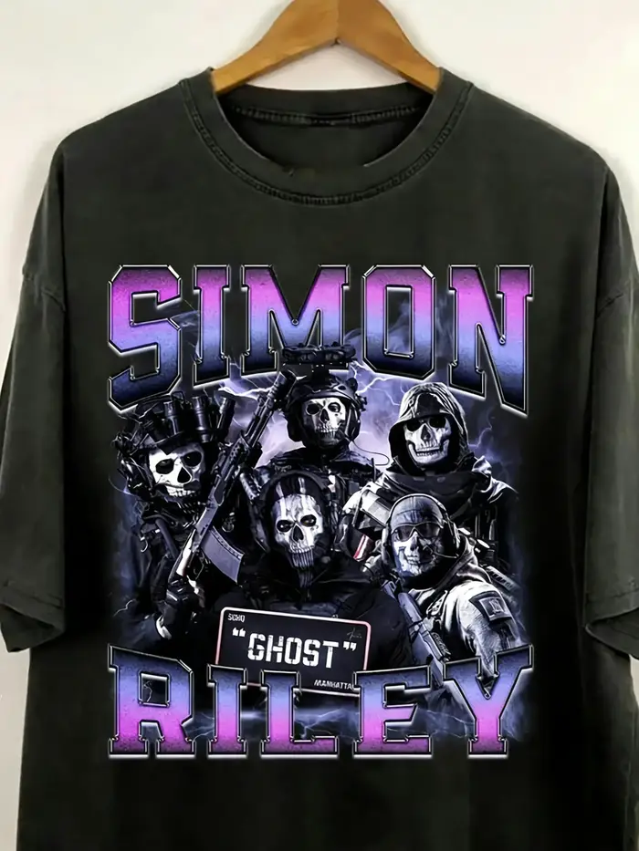 T-shirt de jeu rétro des années 90 Simon Riley |   T-shirt unisexe au design rétro de jeu vidéo, idé