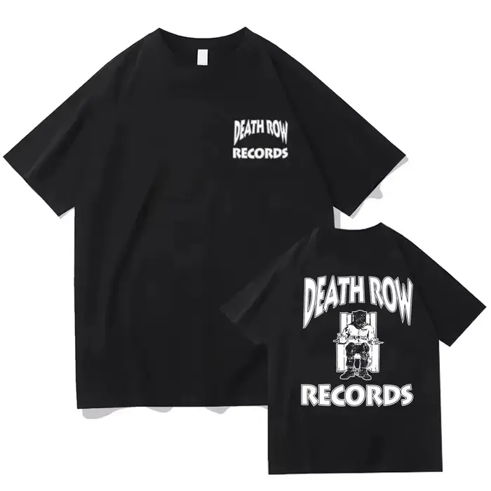 Death Row Records Dr Dre Tupac T-Shirt Vintage Fitness T-shirt Streetwear Casual O-Neck Tee Shirt Hi