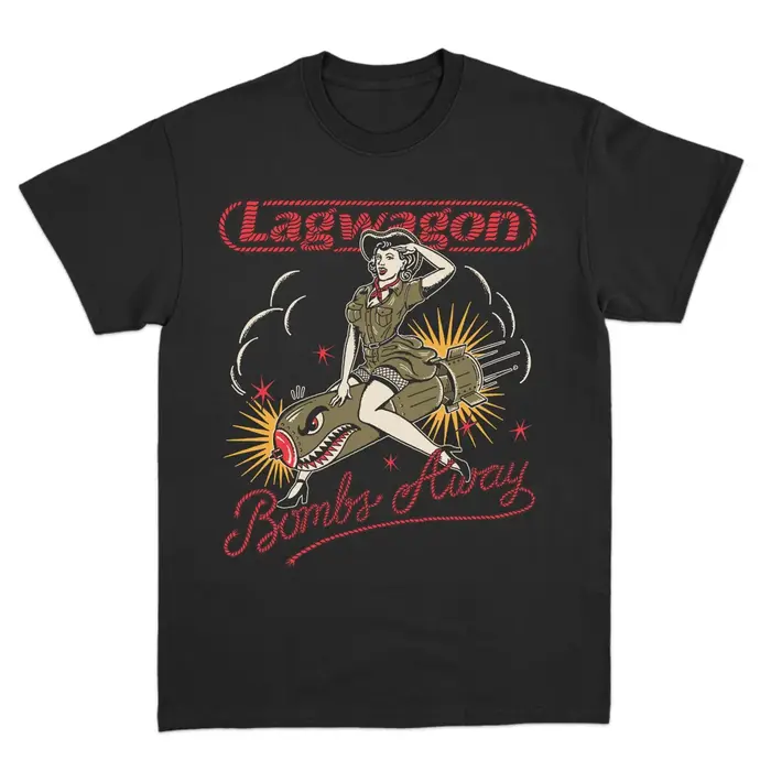 T-shirt pour homme Hip Hop américain ‌ Lagwagon Band Cotton Black Print Overszied Short Sleeves Man 