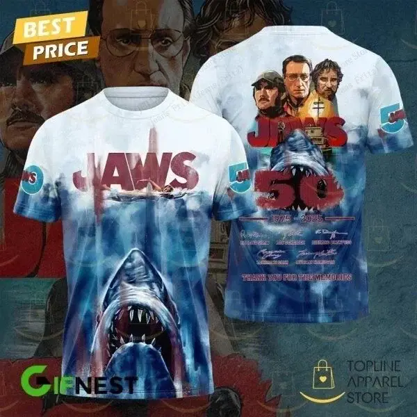 JAWS Harajuku T-shirt pour homme à impression 3D