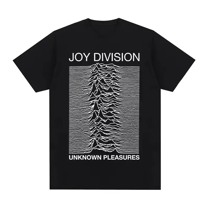 Joy Division UNKNOWN PLEASURES T-shirt vintage tendance décontracté streetwear en coton pour homme