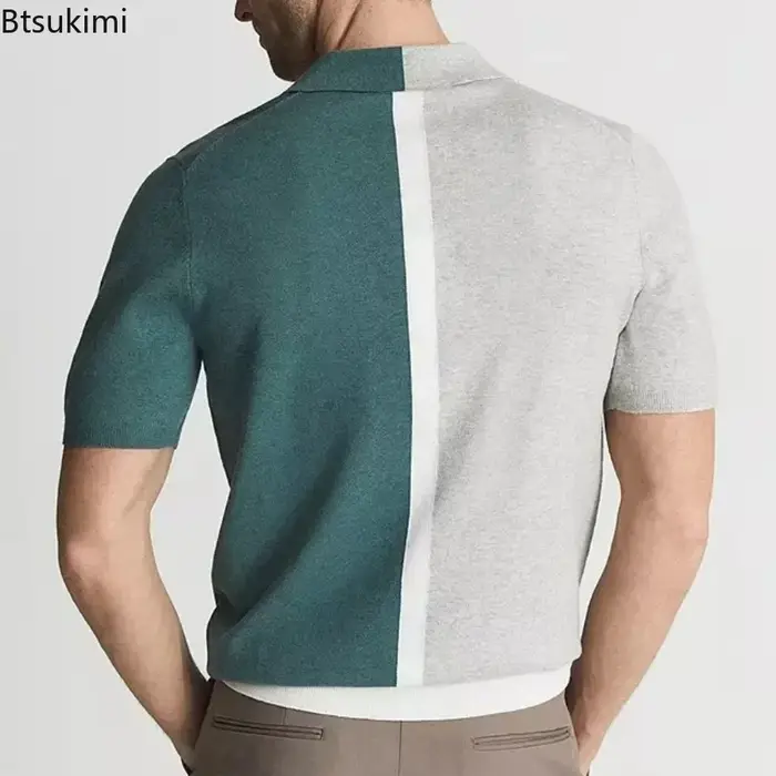 Polo tricoté décontracté pour homme