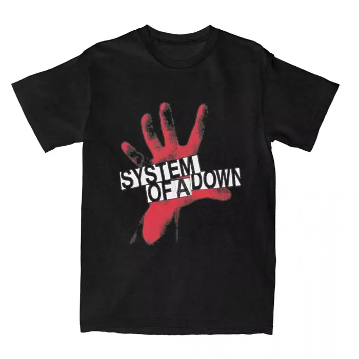 Système d'un bas T-Shirt été Musical drôle Logo génial t-shirts coton Hip Hop T-Shirt pour hommes fe