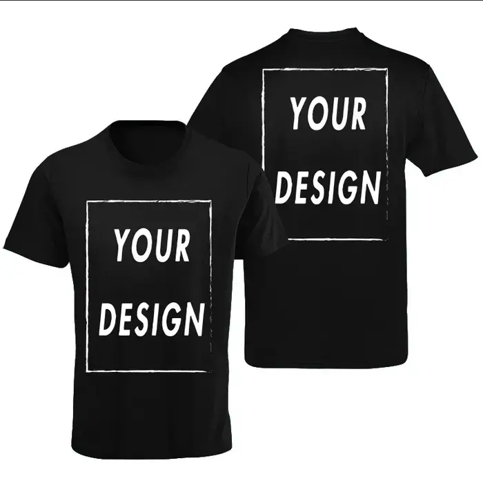 T-shirt personnalisé avant arrière imprimé professionnel votre propre logo texte Photo homme personn