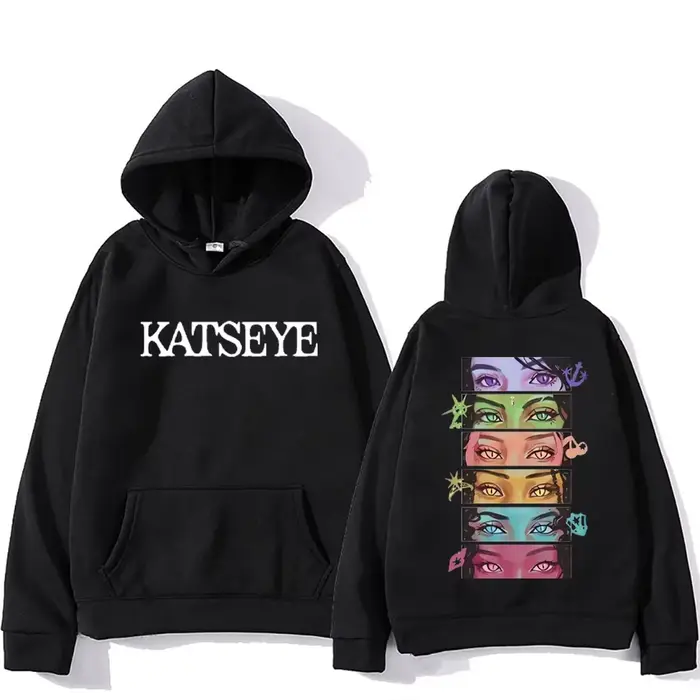 Sweat à capuche avec graphiques de groupe de filles coréennes KATSEYE pour hommes et femmes, Style M