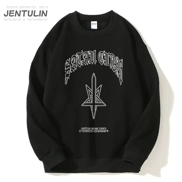 Sweats à capuche à imprimé graphique Satan Club pour hommes et femmes