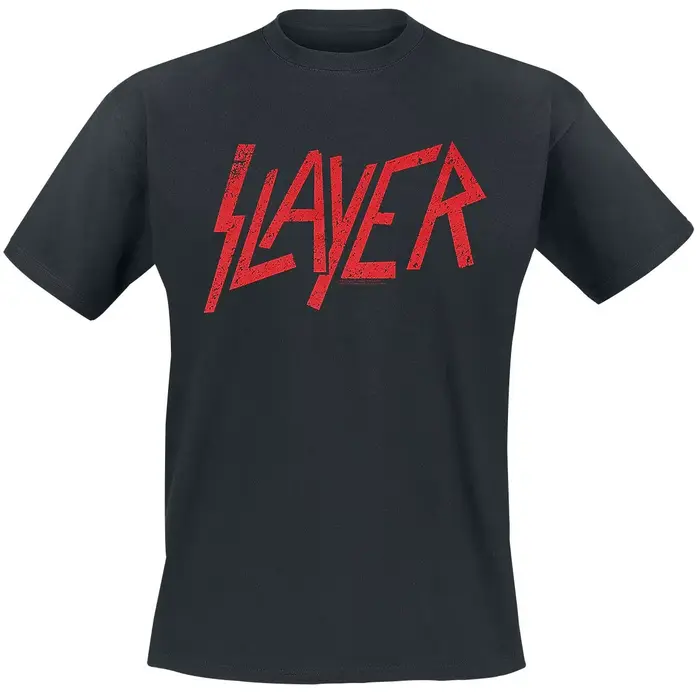 T-shirt imprimé avec le logo du groupe Slayer Iconic Thrash Metal, 100% coton, manches courtes unise