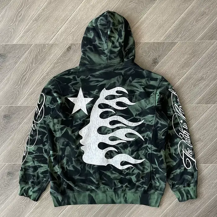 HS Green Marble Paradise Sweat à capuche Pull à capuche décontracté