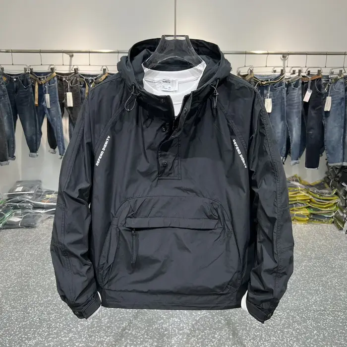 Veste de travail pour homme à capuche, imperméable, coupe-vent, décontractée, ample, pour l'extérieu