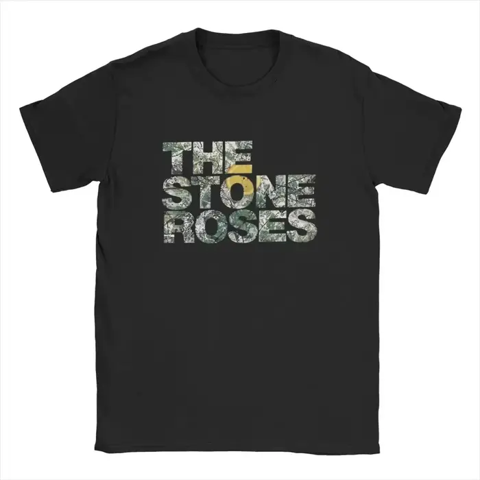 T-shirts avec logo The Stone Roses pour hommes, en pur coton, t-shirt drôle à col rond, t-shirt de t