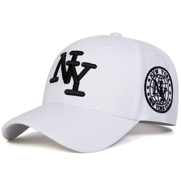 Casquettes de baseball unisexes avec broderie de lettres NY