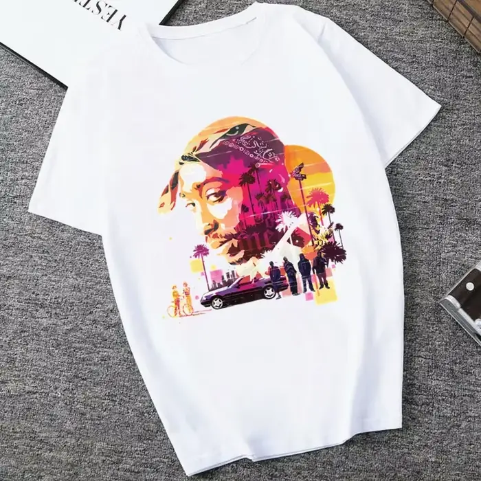 American Ripper Tupac 2pac T-shirt pour femme