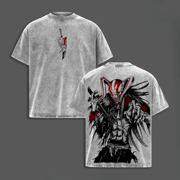 Kurosaki Ichigo BLEAC T-shirt vintage délavé surdimensionné pour hommes, vêtements unisexes, t-shirt