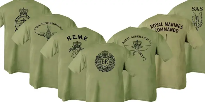 Parachute Regiment SAS RgazRMC T-shirt de l'armée britannique 100% coton O-cou d'été à manches courtes
