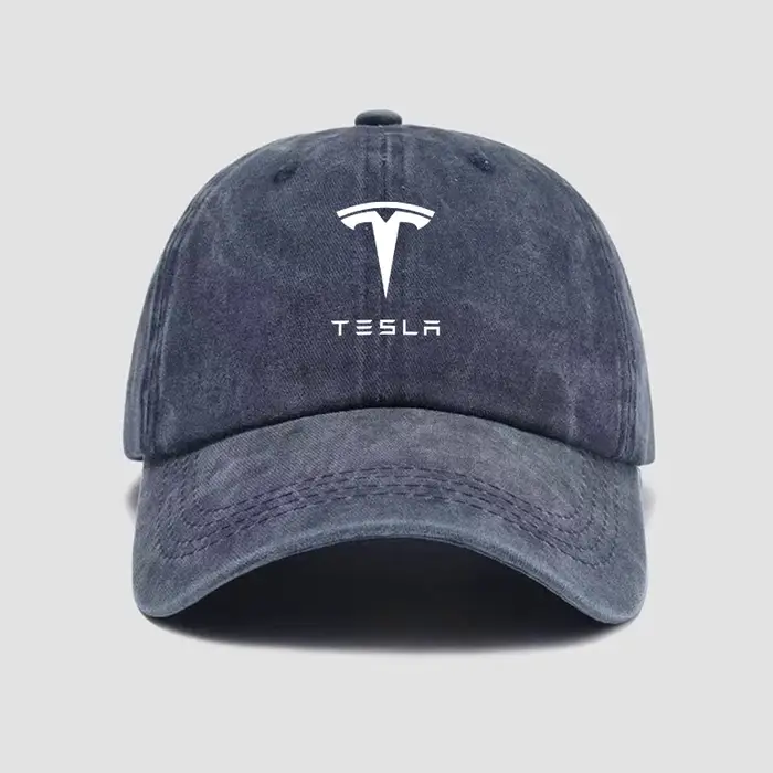 Casquette de Baseball avec Logo de voiture Vintage, casquette de canard Hip Hop réglable pour Tesla 