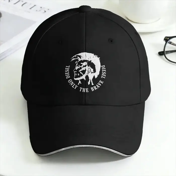 Casquette de baseball noire White D-Diesels pour homme adulte, style trucker, été, y2k, mignonne, po