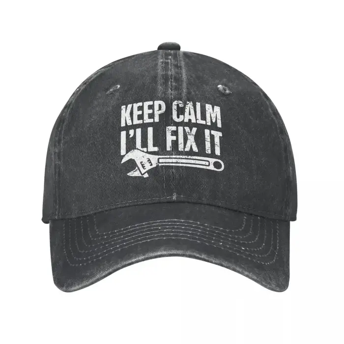 Casquette de Baseball pour hommes et femmes, Vintage, lavage, garder le calme, je vais réparer, méca