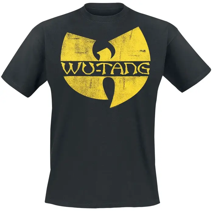 T-shirt imprimé avec logo W-Tang Clan, 100% coton, décontracté, neutre, style streetwear hip-hop