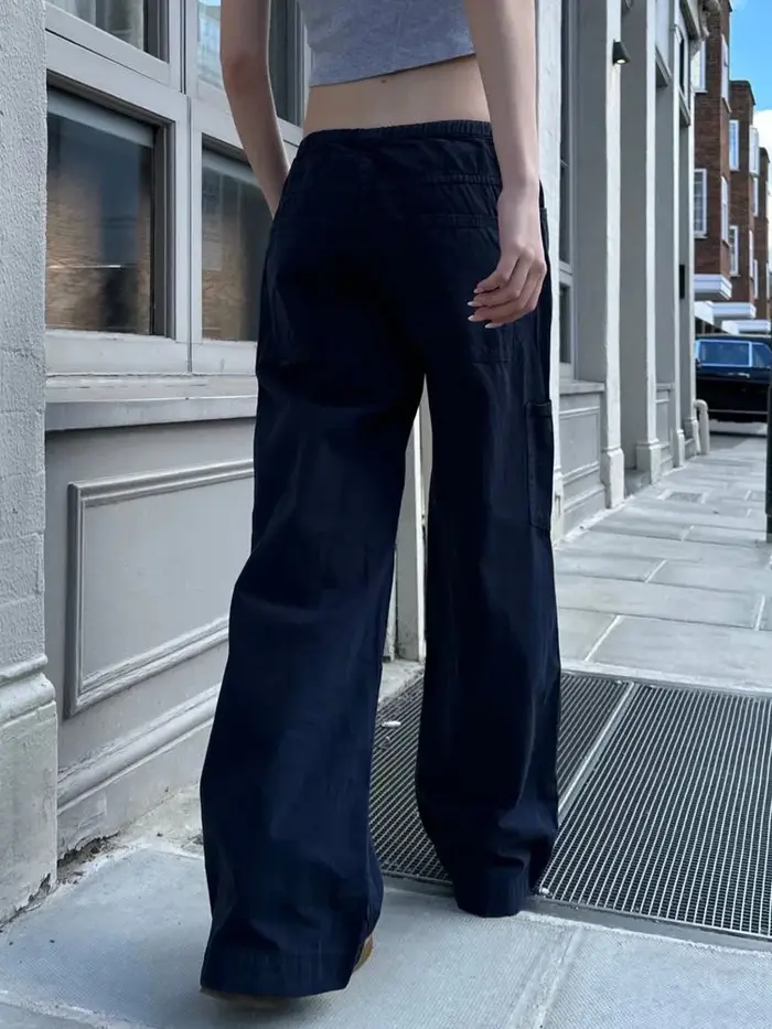 Pantalon ample avec cordon de serrage pour femme