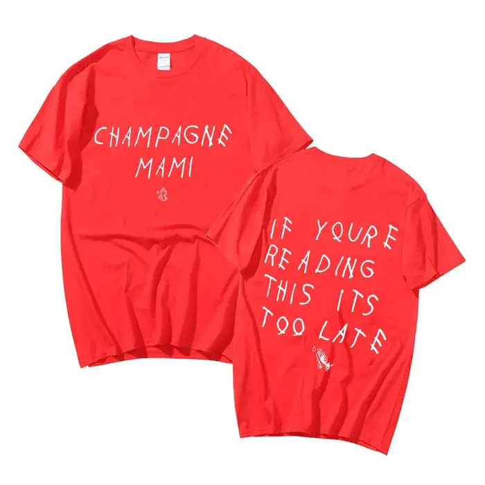 Rappeur Drake T-shirt si vous lisez ceci est trop tard T-shirt imprimé graphique hommes Hip Hop Styl
