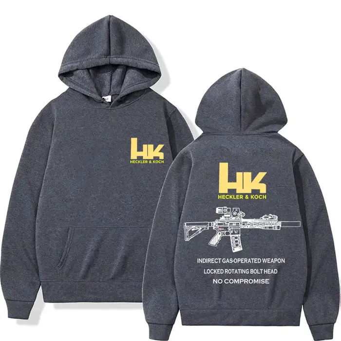Sweat-shirt à capuche décontracté pour homme Heckler & Koch HK Fashion M4 Gun Design