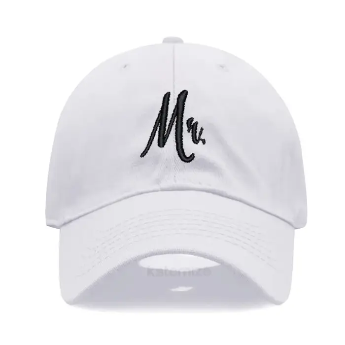 Correspondant M. & Mme Casquette de Baseball en coton brodé pour hommes et femmes, casquette de Golf