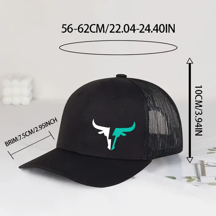 Casquette en maille imprimée avec logo Bulls