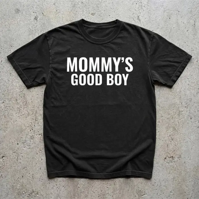 T-shirt tendance « GOOD BOY » pour maman, homme et femme, en coton, été, surdimensionné, humoristiqu