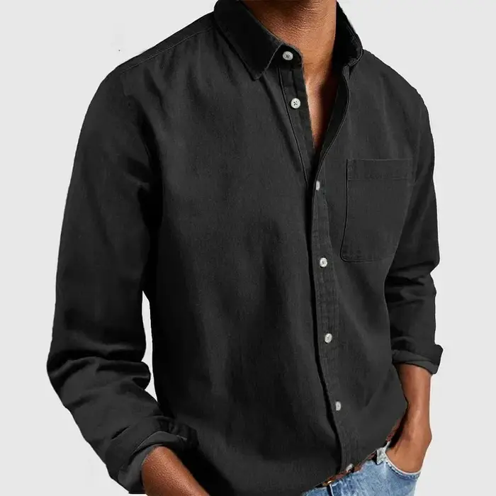 2026 mode vêtements pour hommes respirant coton à manches longues chemise ample décontractée hommes 