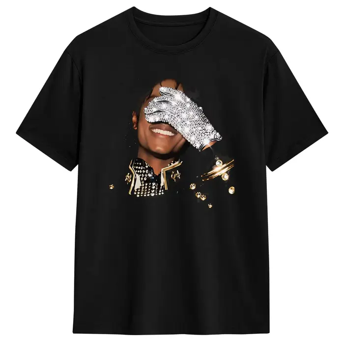 MJ Michael Jackson T-Shirts pour hommes, t-shirt en coton pour loisirs, col rond, manches courtes, v