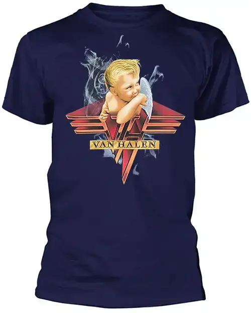 Rare Van Halen T-Shirt cadeau chemise graphique à manches courtes imprimé coton t-shirts décontracté