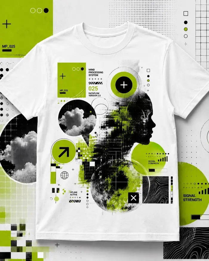 T-shirt Frutiger Metro Y2K avec motif graphique, Frutiger Aero Mcbling, Nouvelle collection été 2026