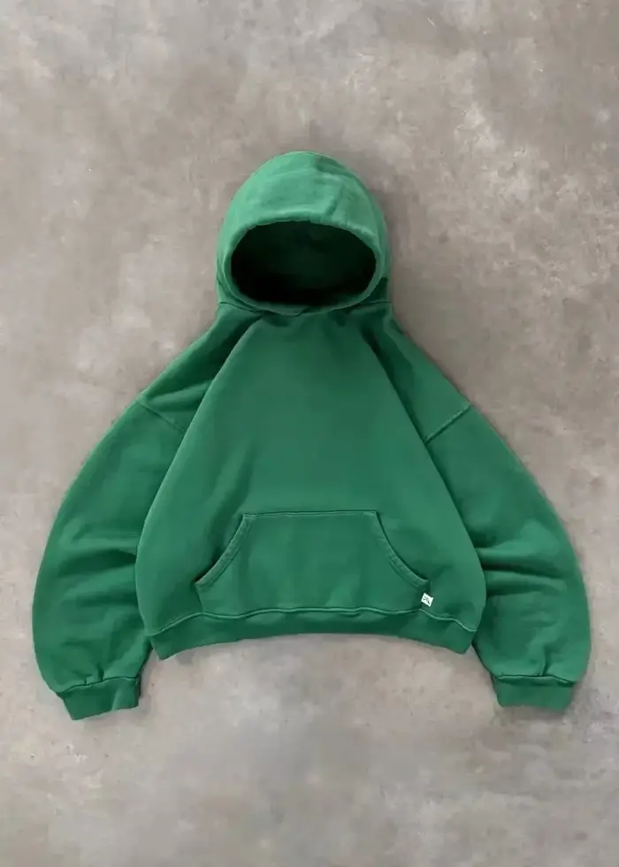 Sweat à capuche rétro rouge vin, Style américain décontracté, marque tendance, tissu en coton à manc