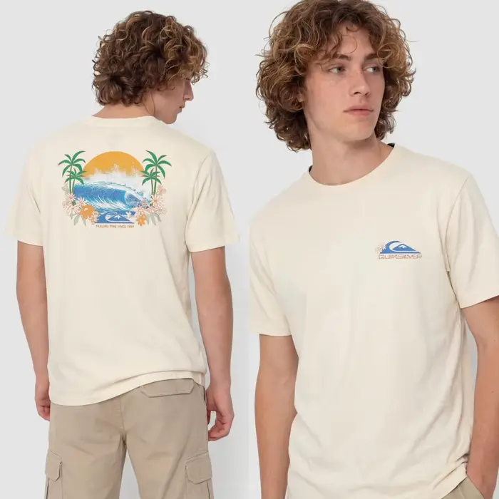 T-shirt classique en coton avec logo circulaire, marque de surf et de skateboard, pour hommes et fem