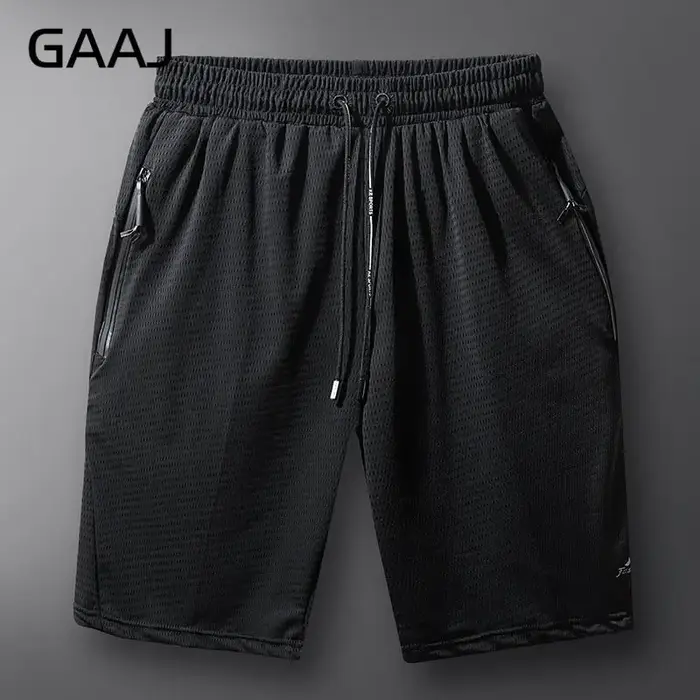 GAAJ – short élastique en maille pour hommes, culotte d'été en Nylon, noir, gris, Spandex, grande ta