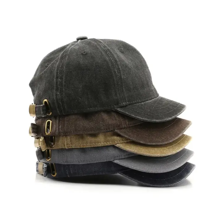 Casquette de baseball rétro à bord court pour hommes et femmes
