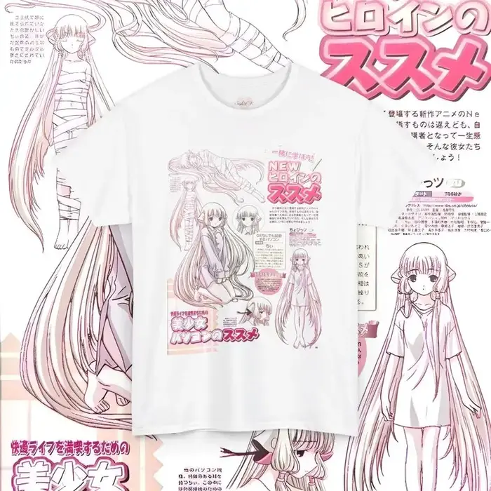 Anime Chobits T-Shirt graphique pour son cadeau pour Anime amant chemise femme T-Shirt fille chemise