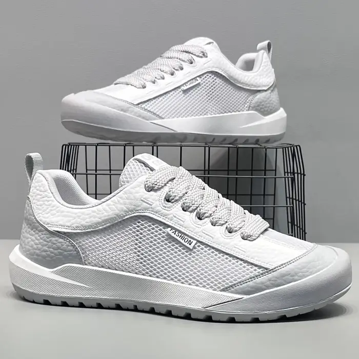 Sneakers streetwear unisexes, mode minimaliste, semelle souple, résistantes à l'usure, respirantes, 