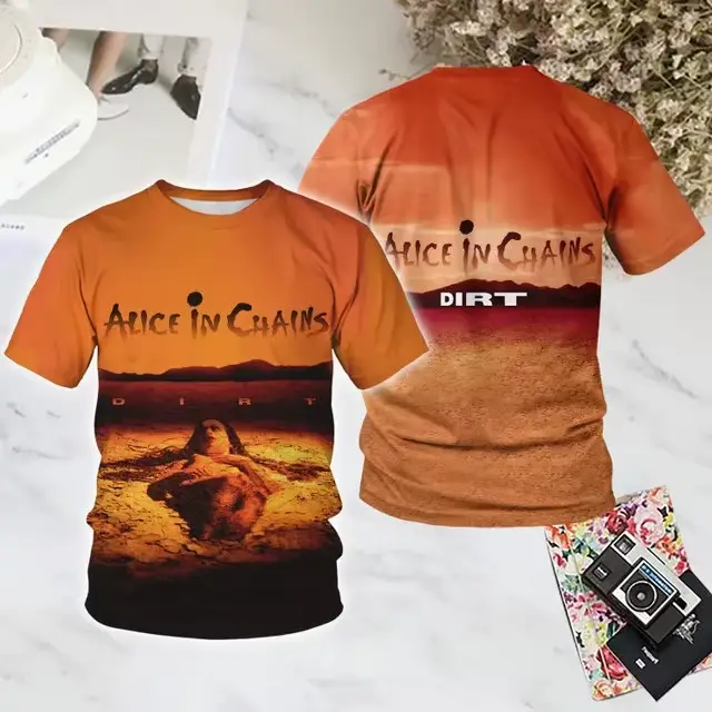 Alice In Chains populaire Rock impression 3D T-shirt été nouveaux hommes femmes Hip Hop tendance à manches courtes