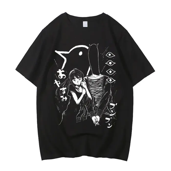 Oyasumi Goodnight Punpun t-shirt hommes Aiko Tanaka Anime chemise haute qualité coton Manga chemise 