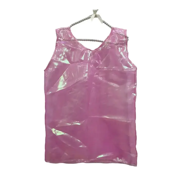 Gilet holographique rose fait main pour homme